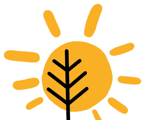 Logo Kasumi Resort — matahari dengan daun